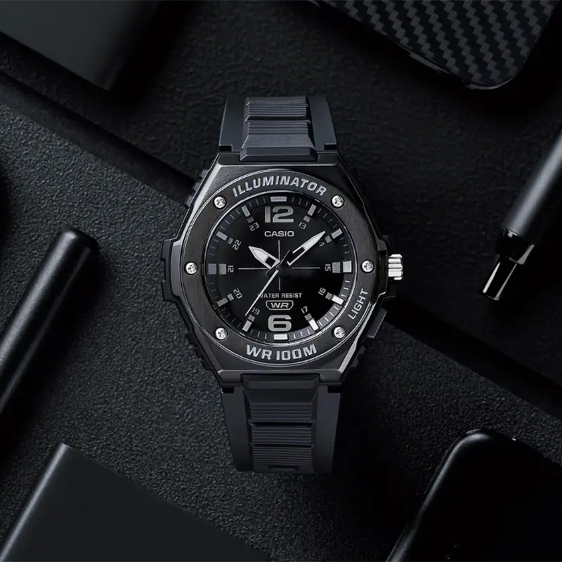 Casio Youth Illuminator Full Black Men's Watch- MWA-100HB-1AV